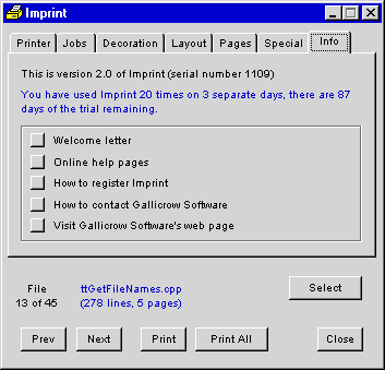 Info Panel