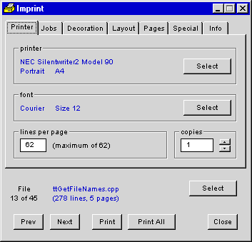 Printer Panel