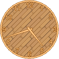 wood clock